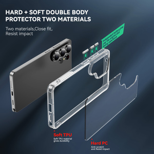 Funda Transparente de TPU para <span class=keywords><strong>Samsung</strong></span> S26 Ultra S23 Plus S25Edge S24 <span class=keywords><strong>S22FE</strong></span> S21, Protectora con Esquinas Reforzadas Antigolpes - Product Image 2