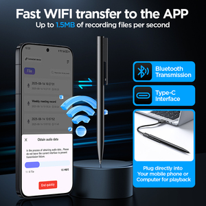 Bolígrafo MPEN con <span class=keywords><strong>Grabador</strong></span> de <span class=keywords><strong>Voz</strong></span> IA, Aleación de Aluminio, Transferencia WIFI, Transcripción, Resumen y Traducción, Tomador de Notas con IA - Product Image 2