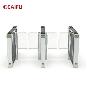 Sistema de Control de Acceso para Edificios de Oficinas y Bibliotecas con Puerta Batiente de Acero Inoxidable, Lector de Tarjetas y Reconocimiento Facial - Product Image 2