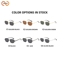 TWOOO T1683 Nouvelle Arrivée Lunettes de Soleil Métal Rétro Haut de Gamme Simples à Monture Carrée VU400 Vente en Gros Logo Personnalisé