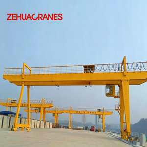 Pont roulant à double poutre européen 5-100T, palan portique extérieur CE ISO VFD anti-oscillation pour le levage de matériaux lourds préfabriqués en portuaire - Product Image 2