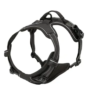 New Big Dog Harness Reflective Adjustable Pet Chest Strap Training Leather Harness For Dog