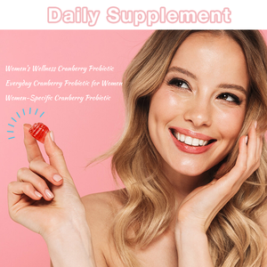 女性のためのビタミンプロバイオティクスガム1食分当たり5億CFUクランベリーフレーバー女性用 - Product Image 2