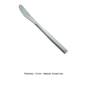 Couteau de table Salvinelli Symbol, manche solide, acier inoxydable, épaisseur 1,8 mm, fournitures de restauration hôtelière, vaisselle en gros - Product Image 3