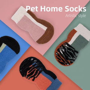 Chaussures pour animaux de compagnie, chaussettes pour chiens, design tendance, vente en gros, chaudes, antidérapantes, respirantes des deux côtés, pour l'hiver - Product Image 3