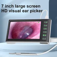 Otoscope numérique Caméra endoscope HD 7 pouces avec carte TF 32G-Visualisez et examinez le nez et la gorge de l'oreille