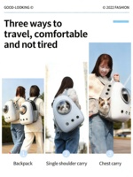 Sac à dos de transport pour animaux de compagnie, grande capacité, pour chats et chiens, voyage en plein air, transparent, respirant, pliable, approuvé par les compagnies aériennes, capsule spatiale