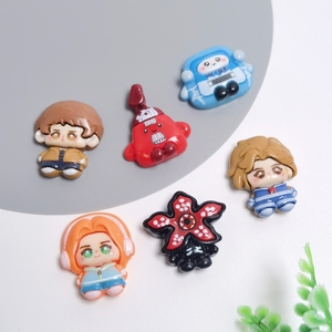 Abalorios de Resina Kawaii de Stranger Things, 100 Piezas, 35*22mm, Cabujones de Personajes de Monstruos de Dibujos Animados para Manualidades DIY de Gamers - Product Image 1