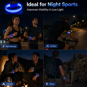 สายรัดข้อมือ LED เรืองแสงสำหรับกิจกรรมกลางแจ้ง พร้อมพอร์ตชาร์จ USB ไฟกระพริบ สั่งทำโลโก้ได้ ของที่ระลึกสำหรับงานโปรโมชั่น - Product Image 6