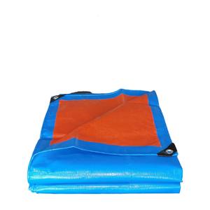 Bâche en PE renforcée bleue et orange avec œillets, bâche de camion, bâche polyvalente, bâche de protection à vendre - Product Image 3