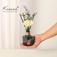 Diffuseur de Parfum d'Ambiance de Luxe 110 ml, Bouteille en Verre Laqué pour Décoration d'Intérieur