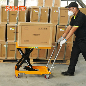 Platform Pengangkat Hidrolik Manual Model Gunting Tunggal SAMFD New Metal Screw, Meja Angkat Mobile untuk Retail - Product Image 6