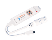 Contrôleur LED Bluetooth Mini 12-24V DUOCO Strip APP 24 touches Télécommande IR 24 touches 12V 6A Contrôleur de bande LED RGB