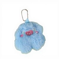 Porte-clés en peluche monstre pastel minimaliste, créature mignonne et moelleuse, décoration de sac pour usage quotidien et cadeaux