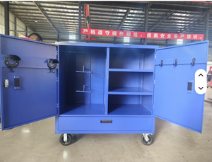 Tùy chỉnh kim loại yên Tủ kim loại ngoài trời công cụ giỏ hàng với bánh xe, yên ngựa Hộp tủ tấm kim loại chế tạo - Product Image 2