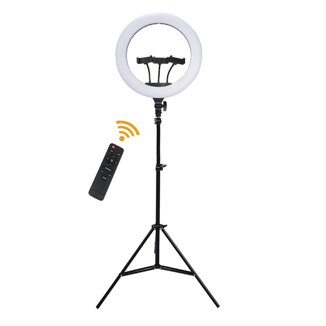 Professional 18-inch Ring Lights with 2M Tripod 360 Degree Adjustable LED Fill Lighting Kit for Video & Makeup Photography