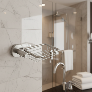 Jabonera Moderna de Acero Inoxidable para Montar en la Pared, Acabado Latón, Prevención de Corrosión, Cesta para Jabón de Baño para Hoteles - Product Image 4