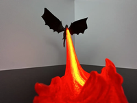 Lampe LED Dragon Souffleur de Feu Imprimée en 3D, Décoration de Bureau Fantaisie, Figurine de Collection, Cadeau, Ornement de Décoration d'Halloween