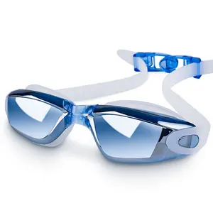 OEM तैराकी चश्मे कस्टम सिलिकॉन फ्रेम रात दृष्टि सबसे अच्छा निविड़ अंधकार तैराकी चश्मे विरोधी कोहरे नेत्र सुरक्षा तैरना काले चश्मे