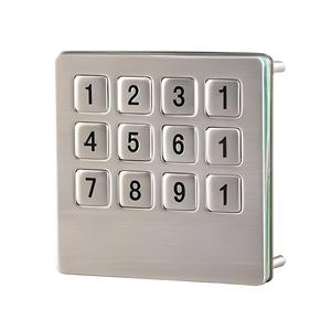 Maßgefertigtes 4X3 <span class=keywords><strong>4X4</strong></span> Hochpräzisions-CNC-Bearbeitetes Aluminium Digitales Elektronisches Edelstahl-Zugangskontroll-Numerik-Tastenfeld - Product Image 4