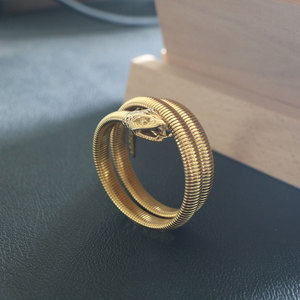 Snake Shape Stainless Steel <b>Bracelet</b> <b>Silver</b> Gold Men's Fashion <b>Bangle</b> CE610 - Product Image 3