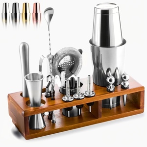 Ensembles de shakers à cocktails avec logo personnalisé et support, kits de barman, mixologie pour promotion, cadeau, <span class=keywords><strong>bar</strong></span>, club, usage professionnel - Product Image 1