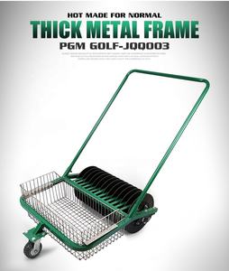 Vente directe usine Chariot de golf manuel en acier à 13 compartiments pour la collecte de balles, équipement d'entraînement pour le practice, capacité de 700 balles - Product Image 4