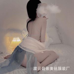 Lencería sexy Manyu, uniforme de estilo antiguo, camisón de malla apasionante, conjunto de faja para juegos de rol Hanfu - Product Image 2
