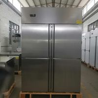 Réfrigérateur vertical professionnel en acier inoxydable 304 avec ventilateur de refroidissement, 1 ou 2 portes, pour cuisine commerciale, hôtel, restaurant