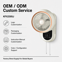 Ventilateur personnel mini 3D à oscillation automatique, élégant et compact, avec commande vocale et sortie Power Bank, prêt à être expédié pour studio de yoga