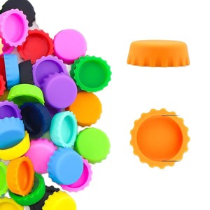 Bouchons de bouteille en silicone personnalisés avec logo, adaptés aux bouteilles de bière, de vin et de boissons en verre, couvre-bouteilles, capuchons de tasse - Product Image 1