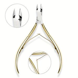 Vente directe d'usine, outils de manucure très demandés, coupe-cuticules en acier inoxydable D501, argenté, pour soins professionnels des ongles - Product Image 6