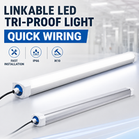 Lámpara LED Tri-Proof Enlazable de Conexión Rápida con Instalación de Cierre Rápido para Almacenes, Fábricas y Proyectos de Ingeniería
