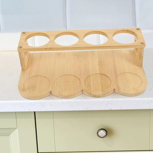 Étagère à épices de comptoir de cuisine transfrontalière avec compartiments, support à verres à vin multifonctionnel en bambou et en bois - Product Image 3