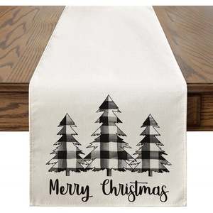 Juego de Camino de Mesa y Manteles Individuales de Estilo Nórdico para Navidad, Decoración Festiva con Patrones de Santa Claus y Muñeco de Nieve para la Mesa - Product Image 6