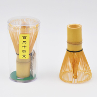 Fouet à matcha artisanal en bambou, Chasen japonais traditionnel à 100 brins, mousseur à lait manuel, fouet et bol à matcha