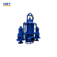 Pompe à boue submersible à entraînement hydraulique, pompe de dragage de sable avec agitateur