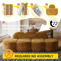 VONLIVA Canapé Modulable en Tissu Style Tufté Moderne, Sans Armature, pour Salon, Ensemble de Canapés Compressés Sous Vide, Meubles