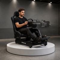 Siège en suède EDDYSTAR noir universel pour simulateur de course en fibre de carbone, siège de jeu et de bureau, imperméable, utilisation hors route uniquement