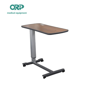 Mesa de noche ajustable de madera, mesa de comedor móvil de ABS engrosado, mesa de comedor para pacientes de hospital, mesa de comedor para cama de hospital. - Product Image 3