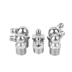 45/90 Degree Grease Gun Accessories Straight Type Grease Nipple Fittings For Lubrication Stainless Steel Grease Nozzle
