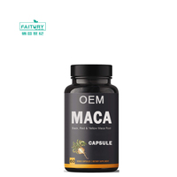 Cápsulas de Raíz de Maca de Alta Calidad de Marca Privada OEM Sin Aditivos, Suplemento de Raíz de Maca Negra, Roja y Amarilla