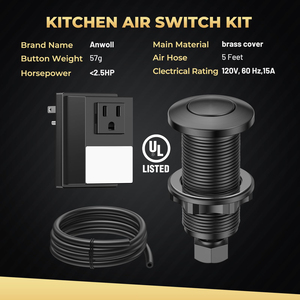 Cho lf40 kép thiết lập điểm áp suất không khí chuyển đổi IP67 đánh giá 250Vac cho HVAC bồn tắm nước nóng và nhà bếp lỗ thông hơi - Product Image 2