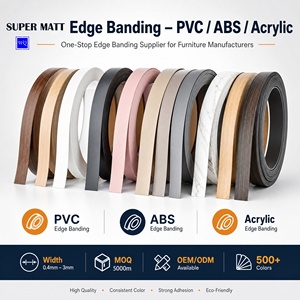 Bande de chant en mélamine PVC résistante à l'eau, couleur unie effet bois, pour intérieurs minimalistes - Product Image 3