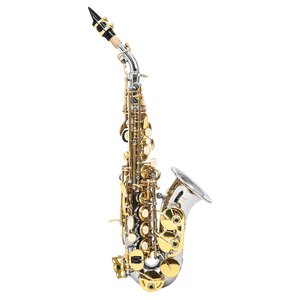 <span class=keywords><strong>Sassofono</strong></span> Slade Alpine con tubo curvo piccolo, corpo placcato in nichel, chiavi dorate, chiavi in madreperla bianca, chiavi placcate in nichel con finitura oro - Product Image 2