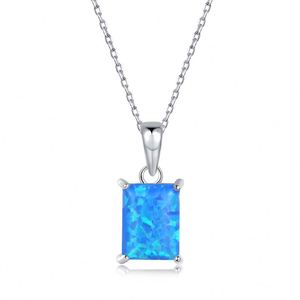 Dylam Luxury Jewelry Daily Accessories Stunning 5A Cubic Zirconia Gemstone Synthetic <b>Opal</b> Pendant <b>Necklace</b> for Women Lady - Product Image 1