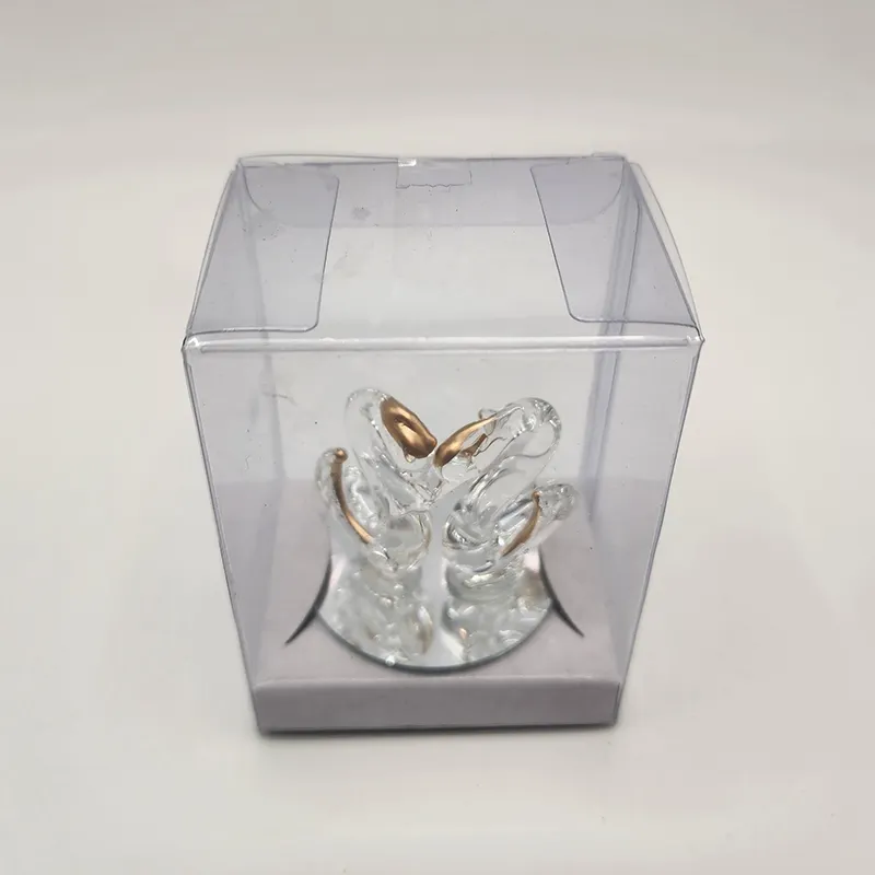 هدايا تذكارية مخصصة كريستال ديكور على شكل بجعة ملائمة لهدايا الزفاف المفضلة