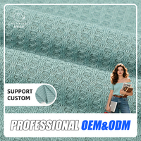 Tissu tricoté brocart uni teint 205 GSM, 95% polyester 5% élasthanne, résistant à l'abrasion, à grain croisé, moderne et tendance