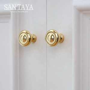 Gagang Kabinet Dapur Santaya PVD Emas Kuningan, Kenop Laci Lemari Kamar Tidur, Gagang Furnitur Perunggu - Product Image 4