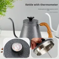 Bouilloire à café pour infusion, acier inoxydable, bec long, design moderne écologique, fond composite à trois couches, finition fine